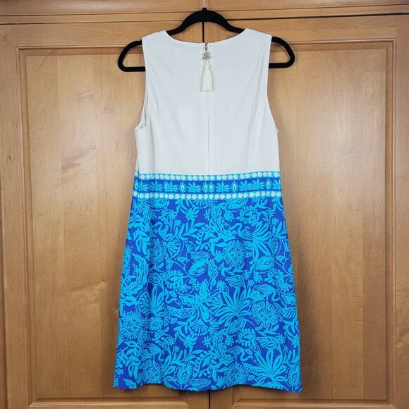NWT Lilly Pulitzer Aubria Sleeveless Shift Dress Breezy Aqua Jungle Escape - 8 - Picture 3 of 15